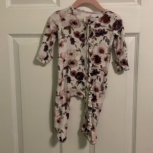 Caden Lane Ruffle Footie Demi’s Dusty Purple Floral